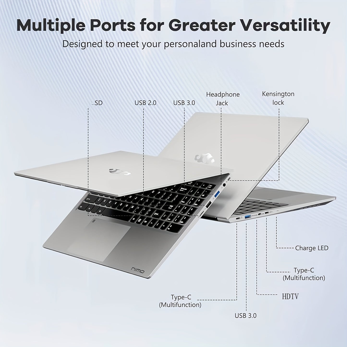 15.6 FHD IPS Business Gaming Laptop, 6-Cores AMD Ryzen 5 6600H 660m 6 Nm, 32GB/16GB RAM DDR5, 1TB/2TB SSD (Beat I5-12450H, Up to 4.5GHz), 100W Type C(Silvery)