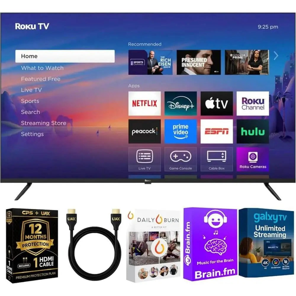 43-Inch Select Series 4K UHD Smart TV - HDR, Dolby Audio, Compatible with Alexa, Voice Remote, Bluetooth e, w/AUX HDMI Cable, CP
