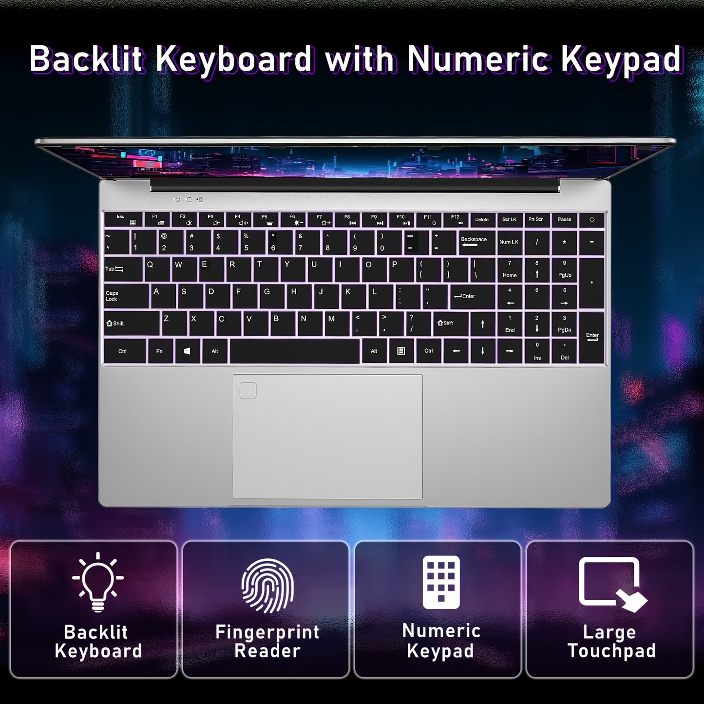 15.6 Inch Laptop Computer, Gaming Laptop, AMD Ryzen 7 5700U 8C/16T Processor(up to 4.3Ghz), 16GB RAM 1TB SSD, AMD Radeon Graphics, 15.6" FHD 1920 * 1080 Display, WiFi 5, BT5.0, Backlit Keyboard